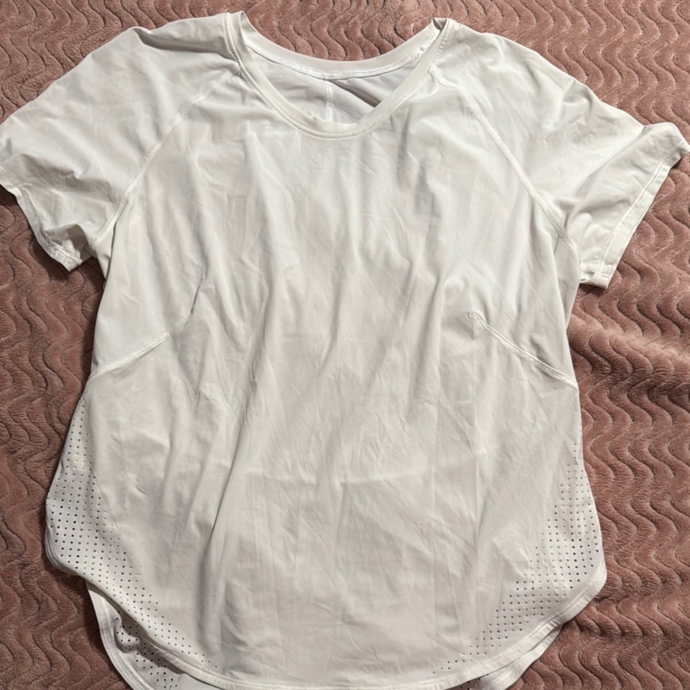 Women's White Short Sleeve Top